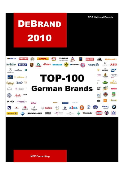 Debrand Top 100 German Brands 10 Mpp Consulting Ranking The Brands